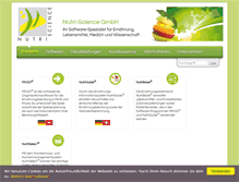 Tablet Screenshot of nutri-science.de